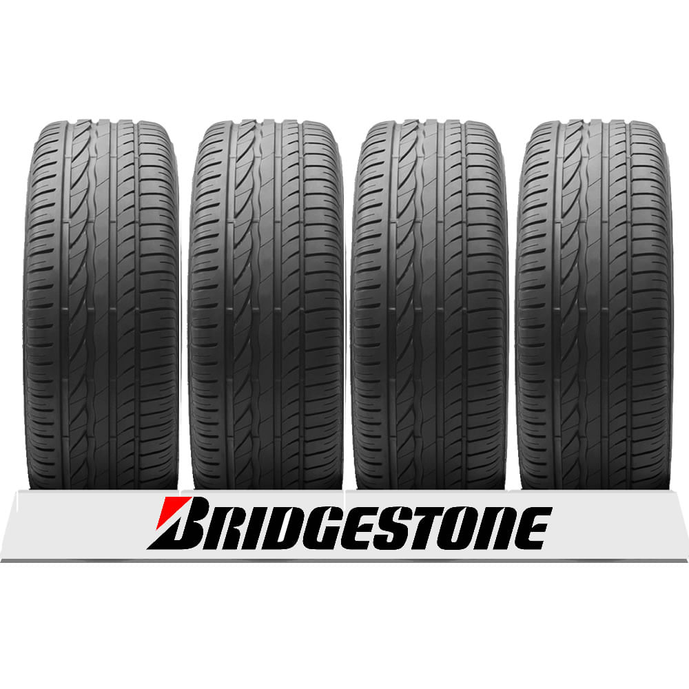 Kit com 4 pneus Bridgestone aro 16 - 205/55R16 - Turanza ER300 - 91V em ...